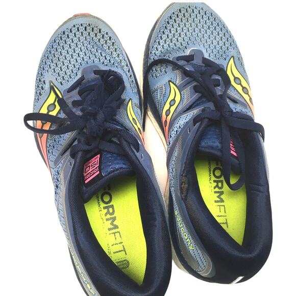 Saucony Triumph ISO 5 Running Shoes Blue Multi Women's 9.5 Sneakers Training - Picture 4 of 11